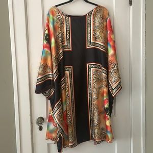 Caftan - Cheetah/Black/Rainbow - OS